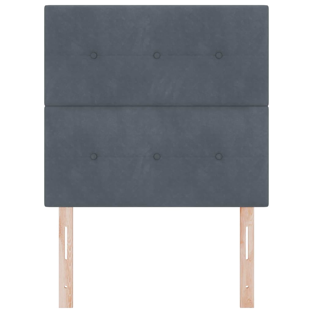 Headboard with LED Strip Lights Adjustable Grey 100 cm Velvet